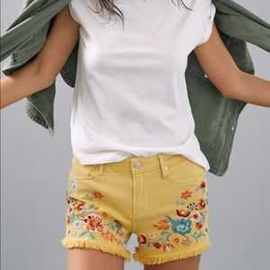 Anthropologie mid rise driftwood shorts